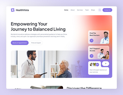 Healthcare Startup Landing Page Design b2b healthcare biotech doctor health health tech healthcare landingpage healthcare web platform healthcare website landing landing page medical care pharmacy pills science ui design web design web ui design website design wellbeing