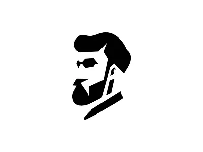 Beard man Logo design barber shop logo beard man brand identity branding geometric logo icon illustration logo logo maker logo type saas smart man sports symbol ui vector web3