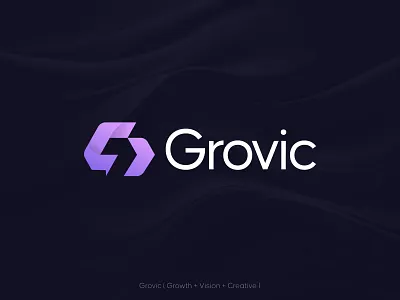 Grovic Logo Design agency brand identity brand mark branding design g letter logo g logo growth icon identity letter logo letter mark logo logo creation logo design logo designer logodesign logos modern logo tech