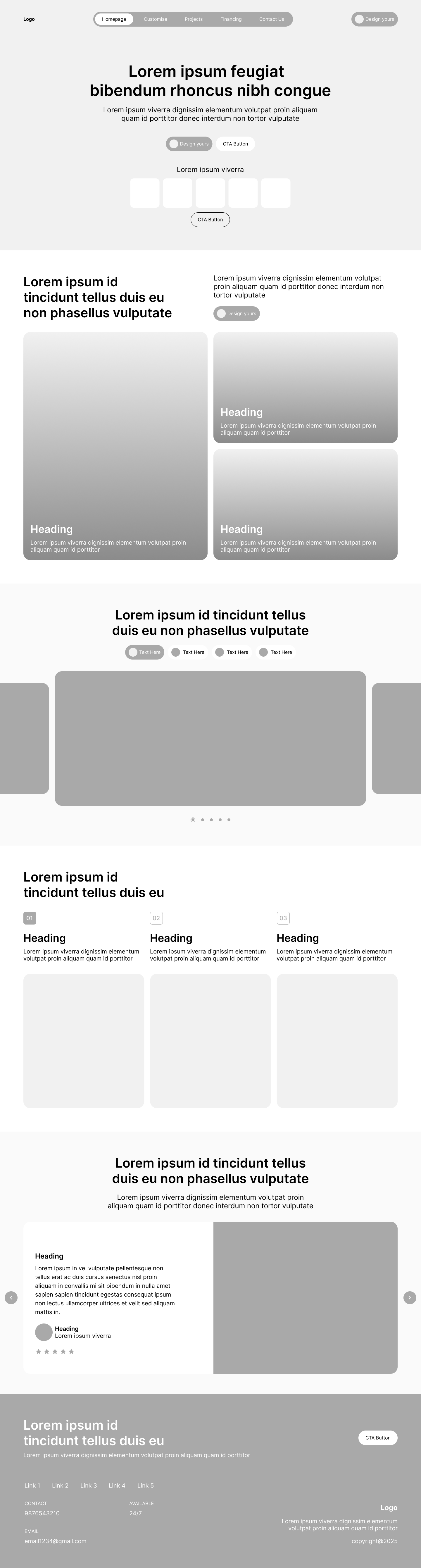Wireframe for landing page hero ui website wireframe