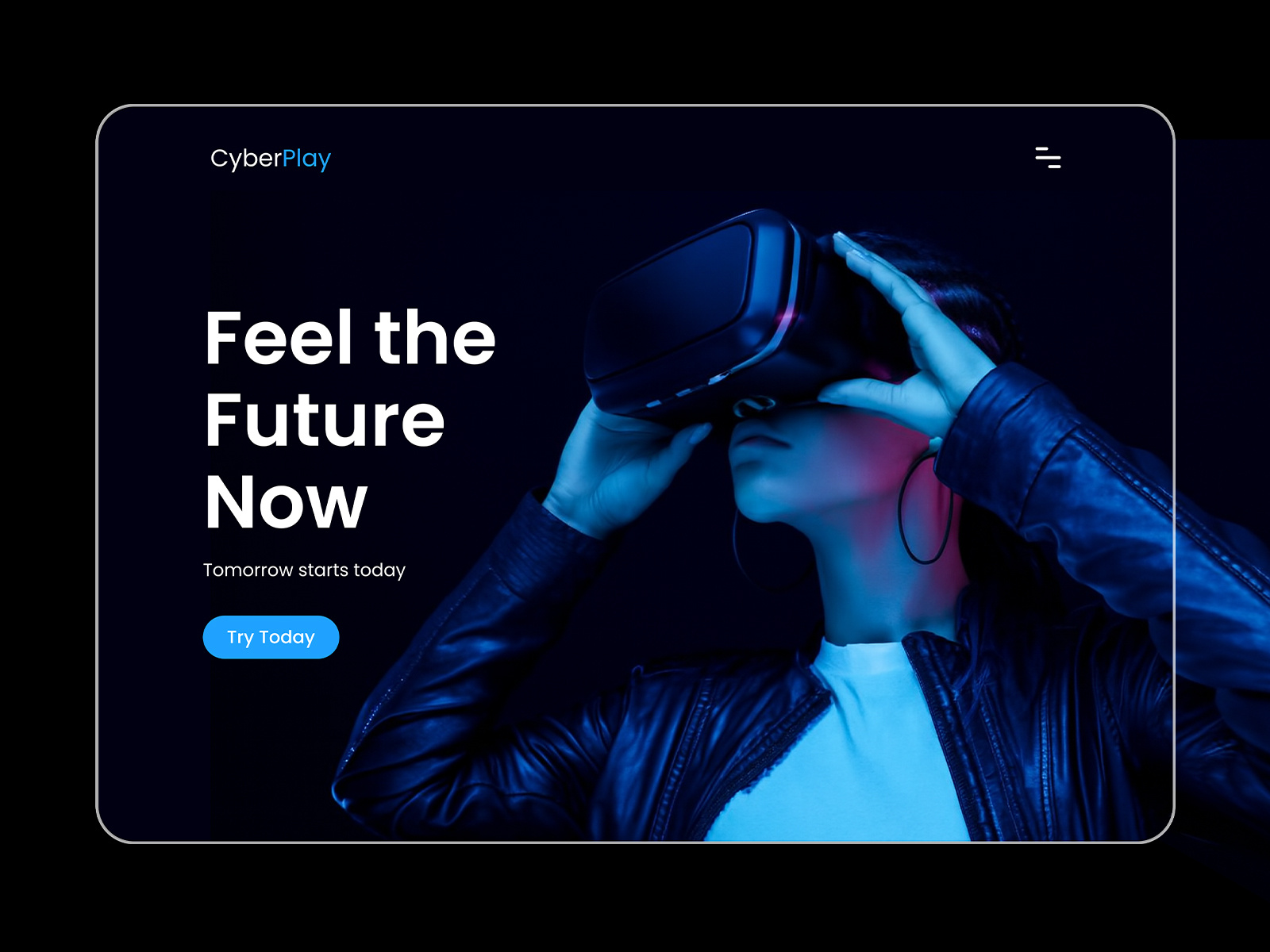 CyberPlay | VR | Virtual Reality design agency designfilo landing page design product service ui design uiux design uiux design agency virtual reality virtual reality club virtual reality website design vr vr ui design website design