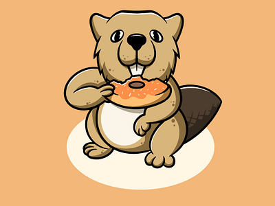 Cute Otter Eating Donut animal cute design design for tees graphic design icon illustration kawaii otter character illustration valentine shirt design wildlife