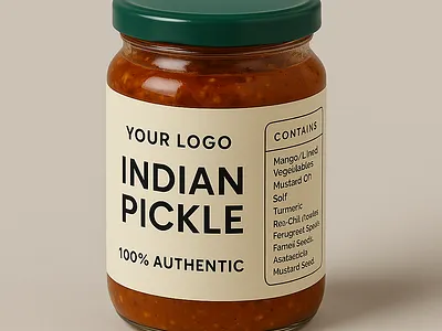 Pickle Jar Mockup Template Design 3d branding graphic design logo mockup template ui