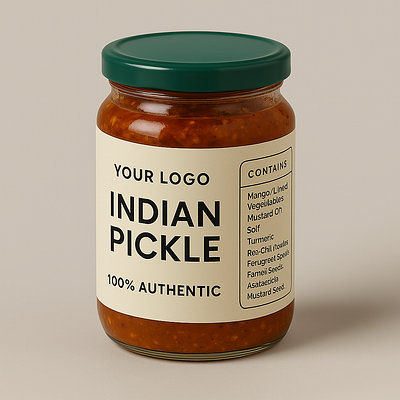 Pickle Jar Mockup Template Design 3d branding graphic design logo mockup template ui