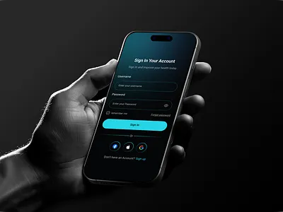 Sign In Screen AI Powered Mentor Mobile App 3d ai ai mentor app ai mortgage app aiapp aiassistant aipowered app cleanui dark ui forgot password ios app login login form login page login screen mobileapp registration sign in ui