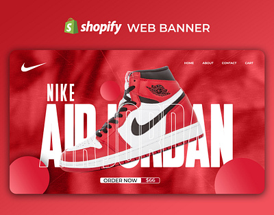 Shopify shoes web banner design adobe air jordan app design ecommerce graphic design header mobile app design nike order now photoshop shopify shopify web banner ui ux web banner web design website website design