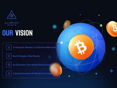 Our Vision – Crypto Wealth Banner banner banner design bento brand identity branding card design color dashboard finance finance branding fintech graphic design logo logo bento minimal orange orange branding orange card orange color pallet
