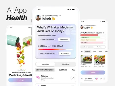 Ai health app design ai app ai app design ai health app ai health app design animation app app design app designer app developer calorie app calorie tracker clean app health app medical app medicine app modern app pharmacy app ui designer