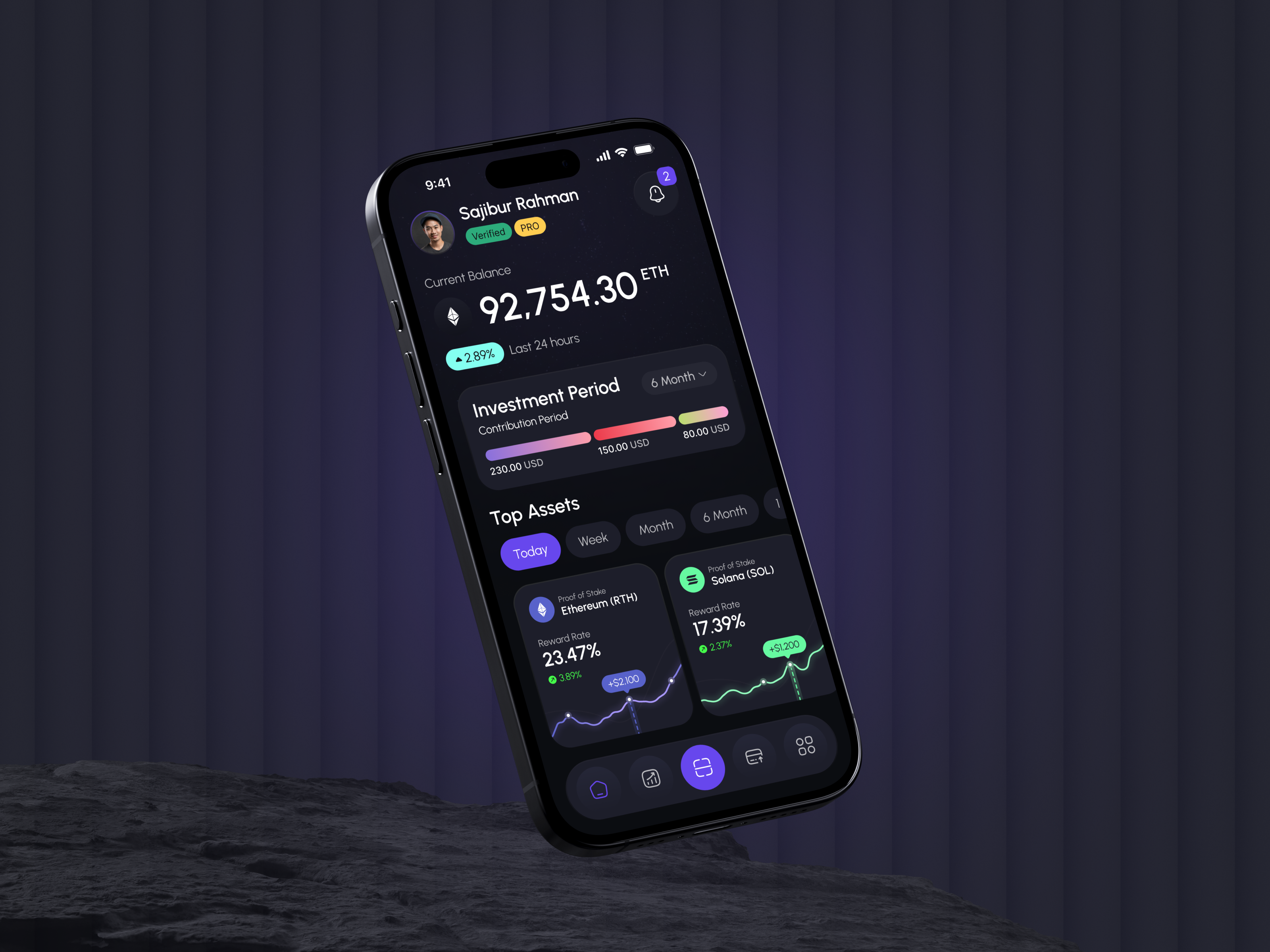 Example of Finance Mobile App UI/UX Design