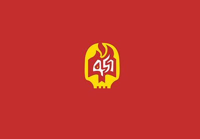 Fahrenheit 451 451 book cover icon logo