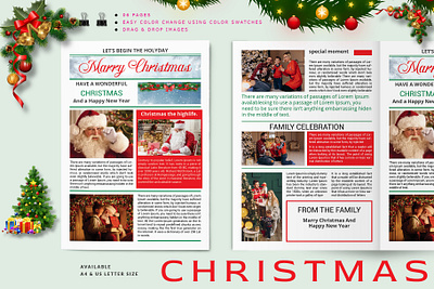 Christmas Newsletter christmas christmas newsletter indesign newsletter newspapper