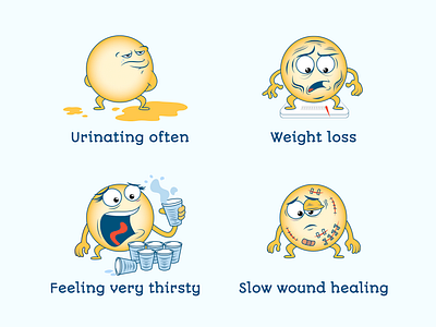 Diabetes Symptoms – Part 1 (4 Key Signs) design graphic design illustration vector