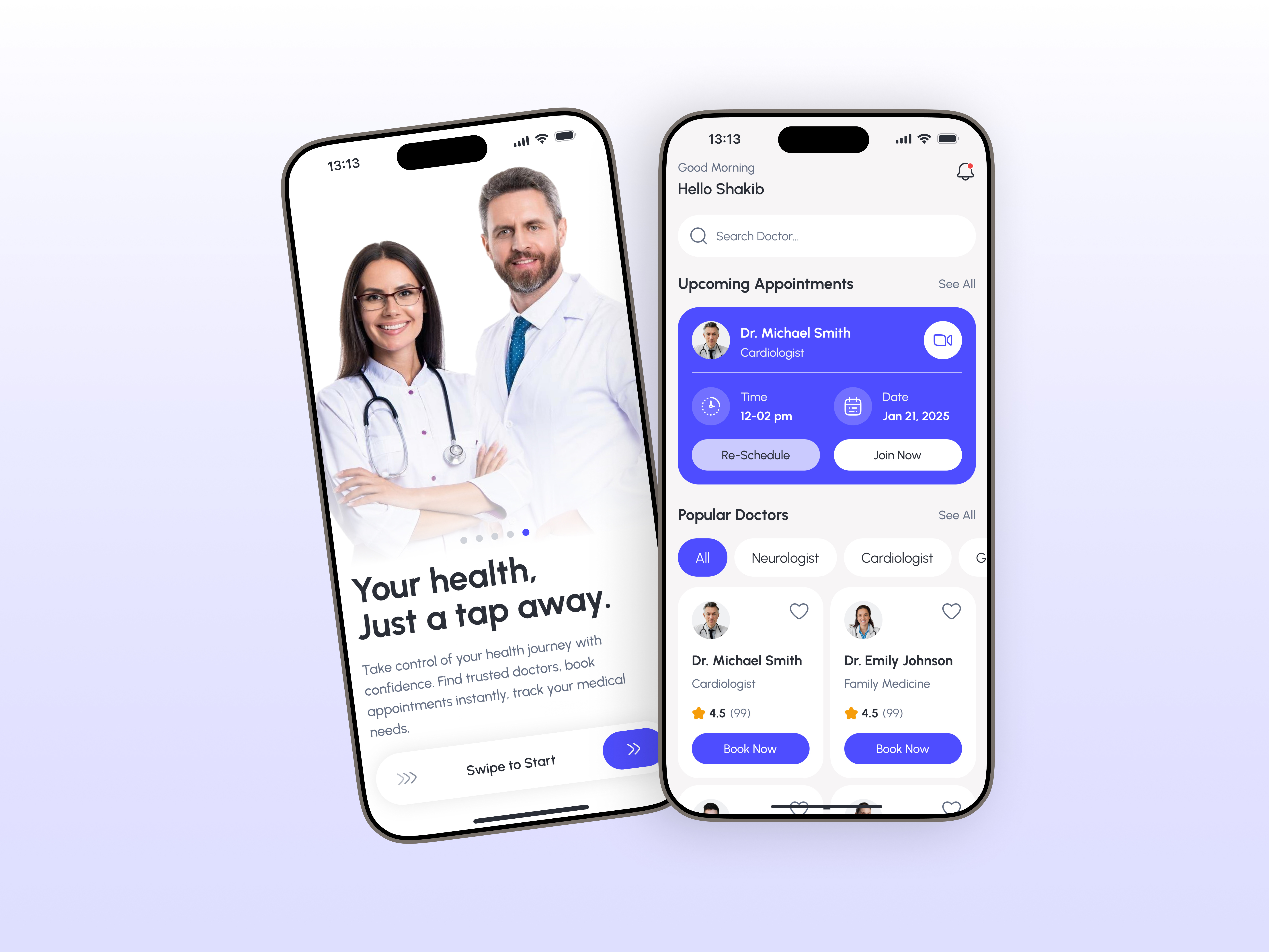 Medical Doctor Appointments Mobile App app design b2b consultation doctor app doctor appointment health care hospital medical medical app design medical booking mobile app mobile design online doctor online healthcare pateint pp ui radiyal ui ui design uiux