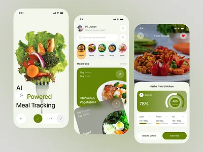 Next-Gen AI Nutrition & Meal Tracking Mobile App ai food ai food app ai food tracker app ai nutrition app design calorie app calories fitness app food app food track food tracker food tracker app ios journal app meal planner mobile mobile app modern app design nutrition app tracking app