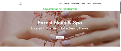 Soothing Nail Salon Website for a Wellness-Focused Brand branding nexilup spawebsite ui webdesign webxpart