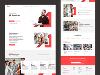 IT Services (Design and Development) design design and development figma it layout design single color ui web website