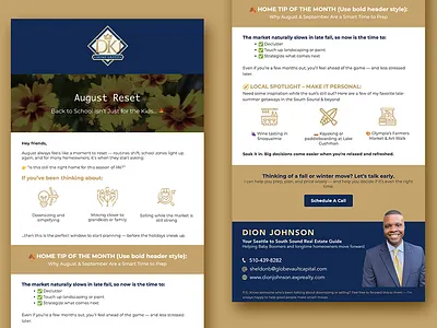August Reset by Dion Johnson design email email design email template html email newsletter newsletter template real estate responsive email template
