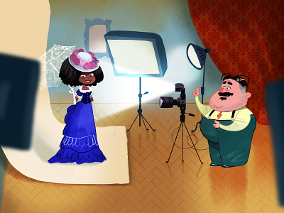 Pip and the Hat 03 animation book british camera character dress funny hat illustration model mouse mustache photo photography picture reflector story strobe light studio victorian