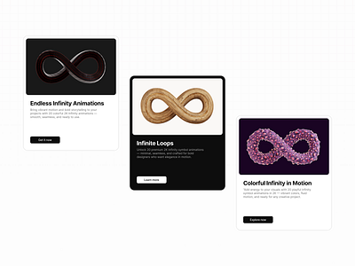 Card UI Design | Infinity 3D Animation 3d 3d animation app design clean ui infinity animation loop animation minimal ui design