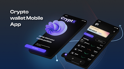 Crypto Wallet Mobile App app design graphic design ui user interface
