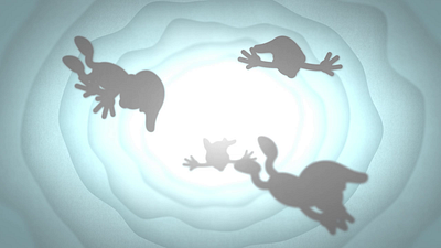 The Smurfs Great Escape Ad 2d animation advertising after effects animation character animation design illustration motion graphics papercut smurfs