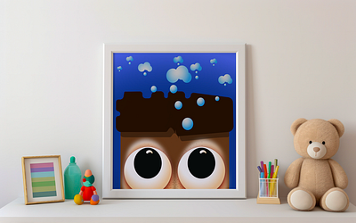 THE GOOGIES 2 adobe illustrator character design wall art