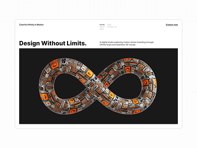 Infinity Animation | UI Design 3d animation branding clean endless endless shape graphic design illustration infinite symbol infinity logo infinity symbol minimal motion graphics ui design
