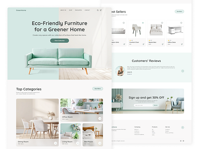 Online Furniture Store e commerce ui ux