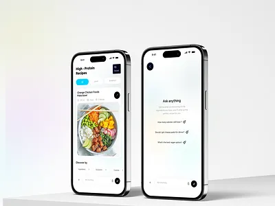 Smart Recipe & Meal Planning App 3d ai ai chat animation app branding desiging design food gradient graphic design illustration logo meal motion graphics product design receipe ui vector web