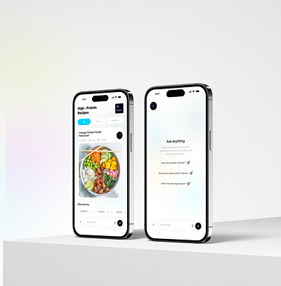 Smart Recipe & Meal Planning App 3d ai ai chat animation app branding desiging design food gradient graphic design illustration logo meal motion graphics product design receipe ui vector web
