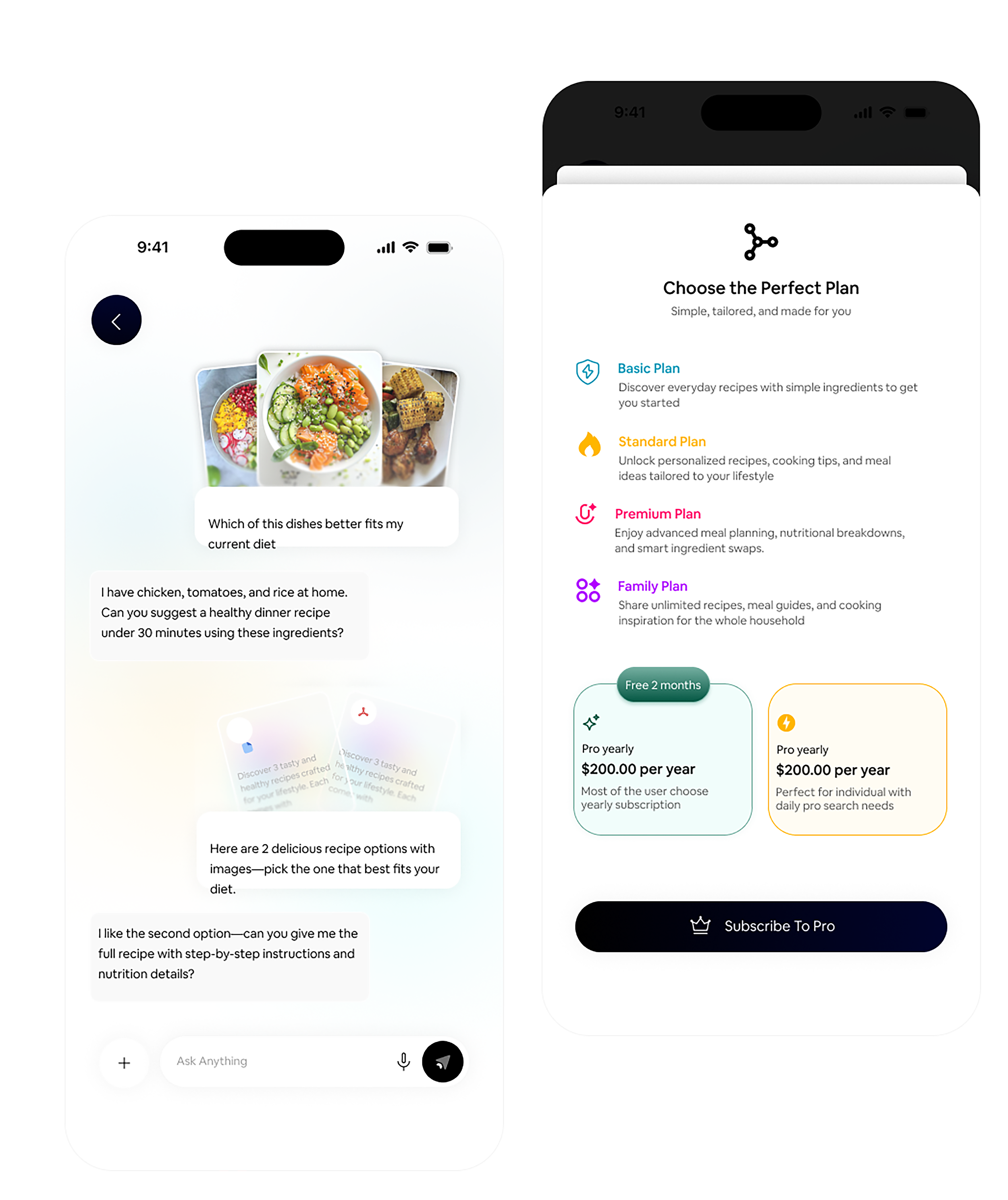 Example of Smart Recipe & Meal Planning App