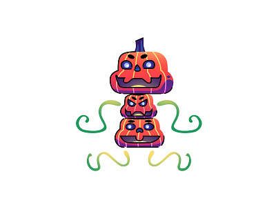 Pumpkin Monster character character design design halloween illustration illustrator motion design motion graphics pupmkin