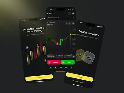 Forex Trading App – Learn, Practice & Trade app chart clean ui crypto dashboard design finance fintech forex ui ux