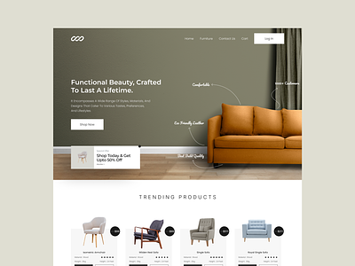 Minimal and clean E-commerce Website UI Design clean ui ecommerce ecommerce ui design furniture ui design minimal ui uiux design website website design