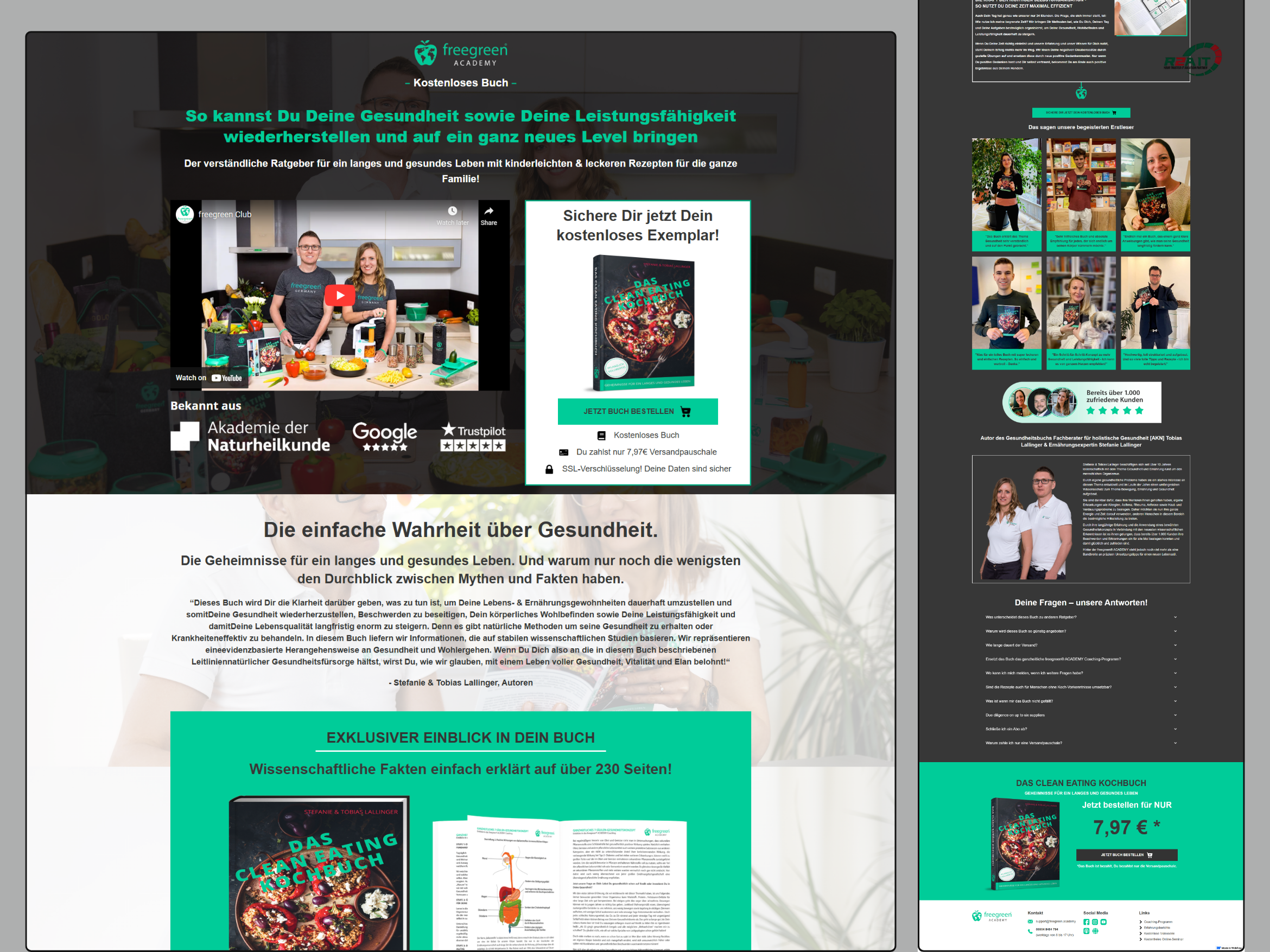 Clean Design for a Health & Wellness Brand frontend development