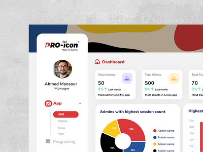 Pro icon - Fitness apps control dashboard app dashboard fitness gym ui
