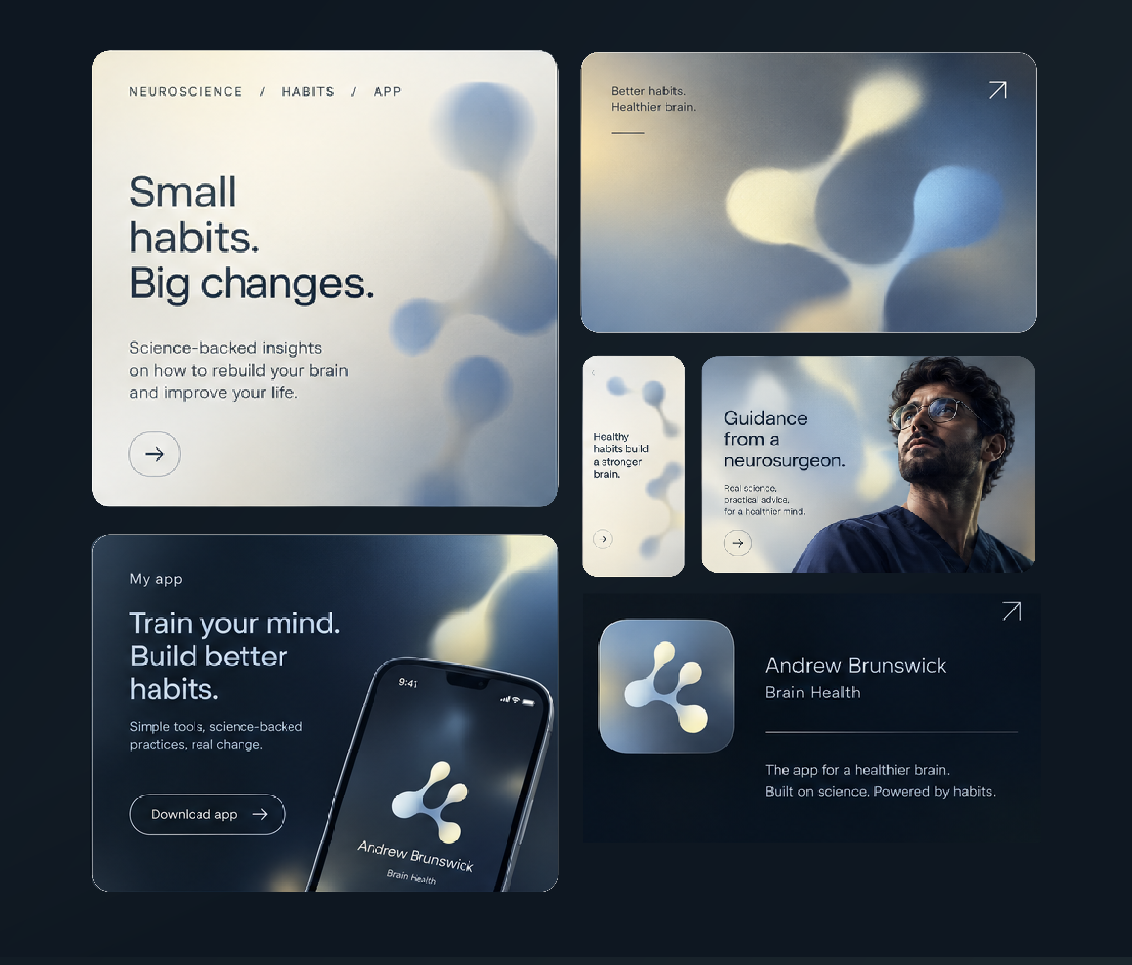 Neuroscience graphic design ui