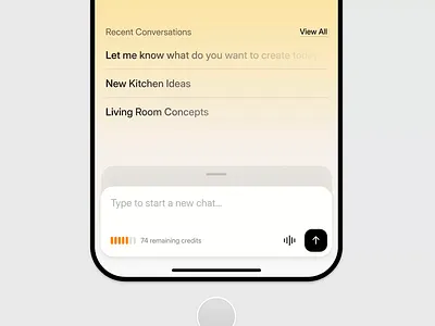 A Smarter Mobile Typing Area ai ai agent ai chat app chat floorplan interior design ios mobile projects typing area ui design user interface