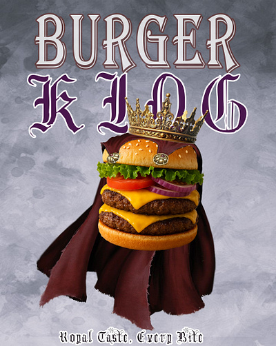 Flyer for Hood Burger/Burger King design photo manipulation social media design ui