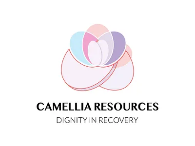 Camellia Resources Logo Design 2d branding business camellia company design dribbble flat floral flower graphic design logo vector