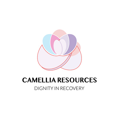 Camellia Resources Logo Design 2d branding business camellia company design dribbble flat floral flower graphic design logo vector
