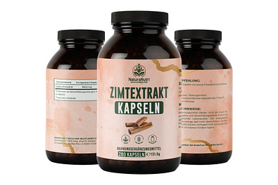 ZIMTEXTRAKT KAPSELN cinnamonextract dietary supplement natural cinnamon naturalcinnamon supplement label design supplement packaging desin zimt power zimtextrakt kapseln