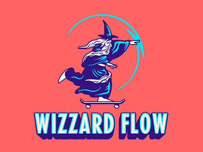 Wizzard Flow design doodle drawing graphic design illustration logo typography vector