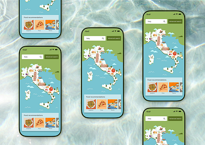 DailyUI Challenge #029 - Map app branding dailyui dailyuichallenge design digital featured figma graphic design illustration italy logo map motion graphics travel ui ui design ux design web web design
