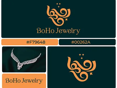 Boho Jewelry Logo Design 3d animation boho boho logo branding design graphic design illustration jewelry logo logo motion graphics typography ui ux vector