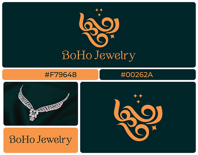 Boho Jewelry Logo Design 3d animation boho boho logo branding design graphic design illustration jewelry logo logo motion graphics typography ui ux vector
