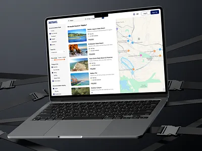 360Travel – Search Results Page landing page map view search result tour website tourism travel travel agency travel list travel website ui design ux design website design