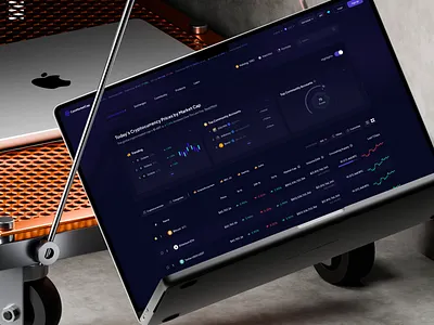Crypto Dashboard UI/UX – Dark Theme Fintech crypto dashboard cryptocurrency ui dark theme dashboard defi platform fintech app design trading dashboard web design