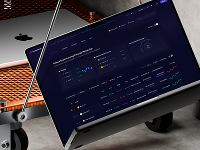 Crypto Dashboard UI/UX – Dark Theme Fintech crypto dashboard cryptocurrency ui dark theme dashboard defi platform fintech app design trading dashboard web design
