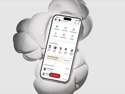 Fintech App - Send Money app design card design finance fintach history mobile app money motion graphics send money transaction transfer ui withdraw